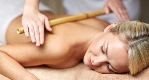 Massagem com bambus diminuição da tensão e ativação da circulação com massagem com bambus